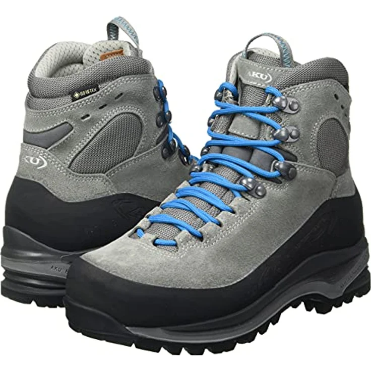 AKU SUPERALP GTX Damen Wanderschuhe, atmungsaktiv und wasserdicht, Light Grey/Turquoise, Größe 41.5 – Bild 7