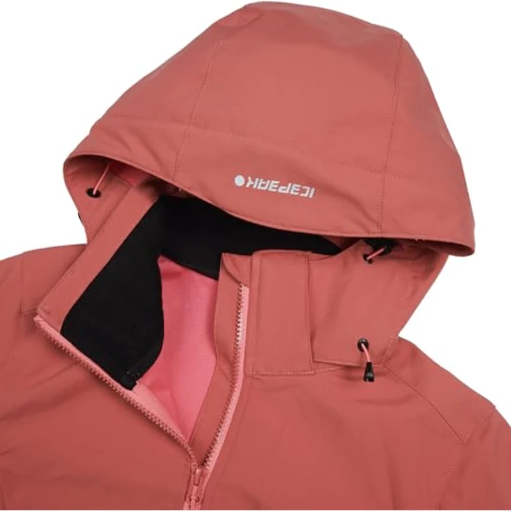 Icepeak ICEPEAK BATHGATE, Softshelljacke für Damen, rot, leicht und schnelltrocknend, mit Reißverschlusstaschen und elastischem Saum – Bild 2