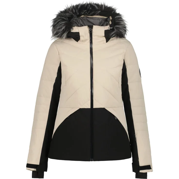 Icepeak Eveleth Skijacke Damen, wasserabweisend, 10.000 mm Wassersäule, mit verstellbarer Kapuze und Schneefang, gefütterte Taschen