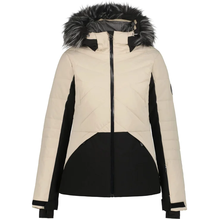 Icepeak Eveleth Skijacke Damen, wasserabweisend, 10.000 mm Wassersäule, mit verstellbarer Kapuze und Schneefang, gefütterte Taschen