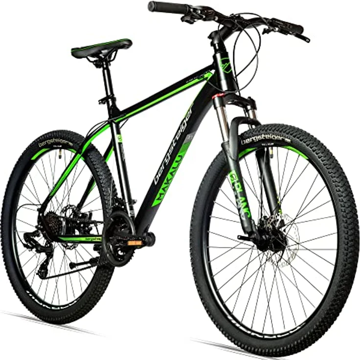 Bergsteiger Makalu 29 Zoll Mountainbike, Aluminium, 21 Gang-Schaltung, Scheibenbremsen, geeignet ab 160 cm, Hardtail für Jungen und Herren – Bild 1
