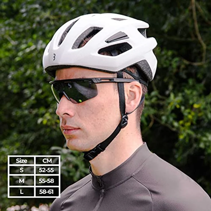 BBB Kite 2.0, Velohelm für Rennrad und Mountainbike, (52 - 55 cm), mit abnehmbarem Visier und Insektennetz, In-Mold-Technologie – Bild 2