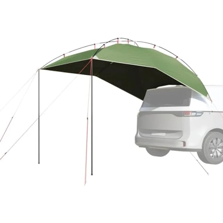 vidaXL Autozelt Grün, Wasserdichtes Kofferraum-Zelt für Camping und Outdoor, einfacher Aufbau, stabil und sicher – Bild 2