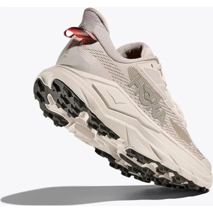 Hoka WIP 0001168717-SPH, Trailrunningschuhe für Normalpronierer, STUCCO/ASPHALT, Größe 37 1/3, atmungsaktives Obermaterial, dämpfende EVA-Zwischensohle, abriebfeste Laufsohle mit 4 mm Stollen – Bild 8