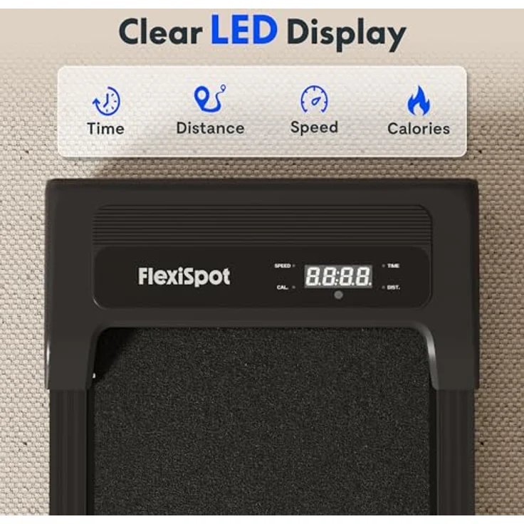FLEXISPOT Laufband Walking Pad 4-in-1 für zuhause und Büro, geräuscharm bis 120 kg, mit Fernbedienung und LED Display, 1-6 km/h – Bild 3