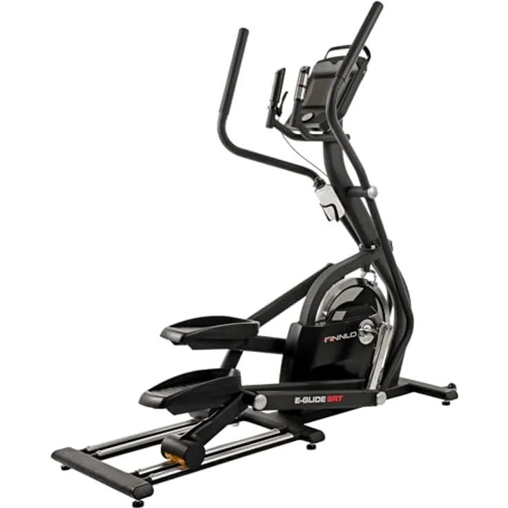 HAMMER Finnlo Ellipsentrainer E-Glide SRT, Profi Crosstrainer mit 20 kg Schwungmasse, 16 Trainingsprogrammen, Pulsmessung und 10,1" TFT-Touch-Display