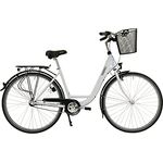 HAWK City Wave Premium Plus Damenfahrrad 26 Zoll mit 3-Gang Nabenschaltung, Beleuchtung & Ergogriffen in Weiß