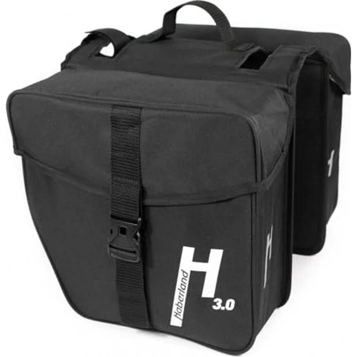 Haberland Gepäckträgertasche Doppeltasche Basic M 3.0, 25 Liter, formstabil mit Klettbandbefestigung und Reflexstreifen – Bild 6