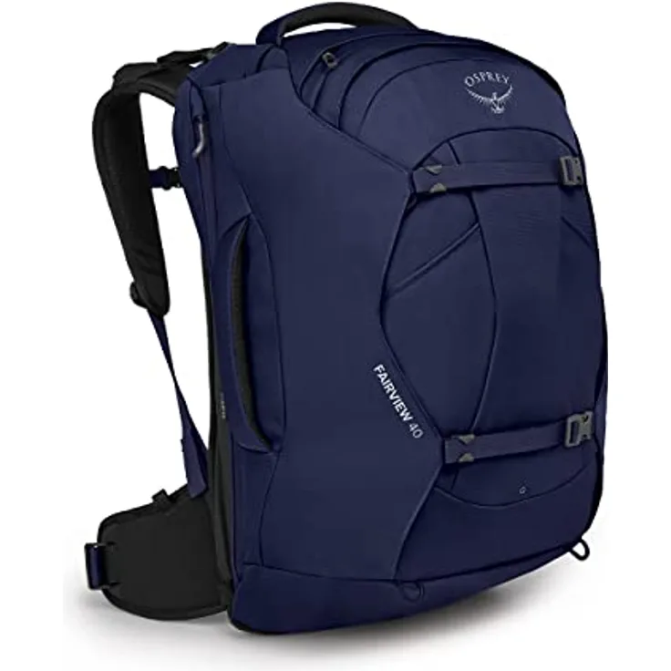 Osprey Fairview 40 Wanderrucksack, Frauen, Winter Night Blue, AirScape-Rückenteil, Stretch-Mesh Hüftgurttasche, Laptophülle