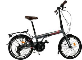 Toys Store GmbH 20 Zoll Alu Faltrad Klapprad (Grau-Rot)