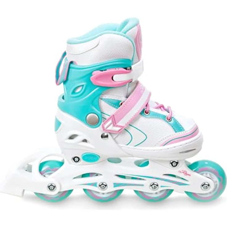 RAVEN Inline Skates Lia, verstellbare Inliner für Mädchen in Mint/Pink, Größen 30-33 (18,5cm-20,5cm), mit Double-Vent-System und DSAS – Bild 5
