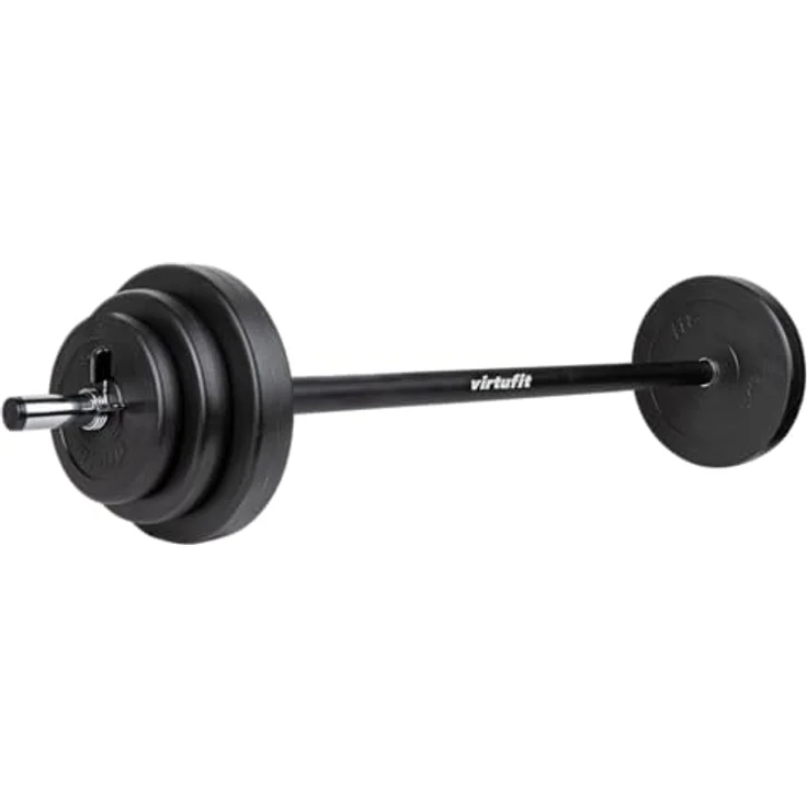 VirtuFit Aerobic Pump Set, 20 kg Vinyl Hantelset mit variablen Gewichtsscheiben und schützender Beschichtung, Schwarz – Bild 1