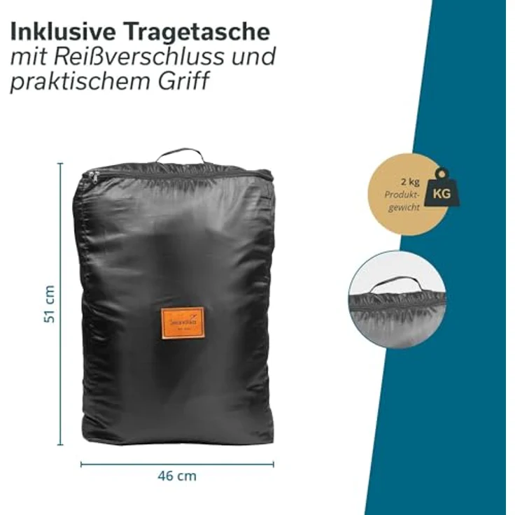 Skandika Zeltteppich Lindal 250 x 310 cm, wetterfest & wasserdicht, Softtouch-Fleece, inkl. Aufbewahrungstasche, ideal als Zeltunterlage und Campingteppich – Bild 5