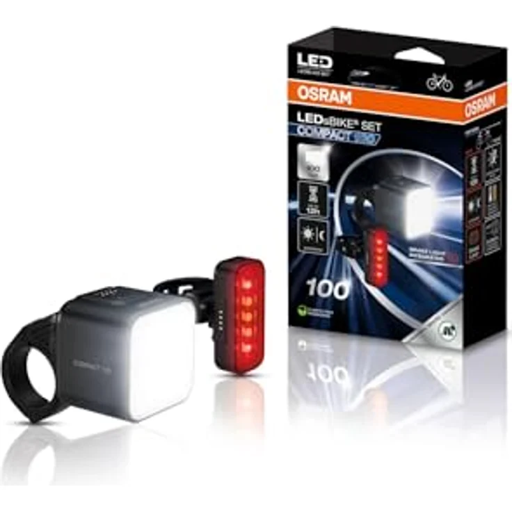 OSRAM Fahrradbeleuchtung Set LED, kraftvolle Ausleuchtung bis zu 95 Meter, integrierter Helligkeitssensor – Bild 2