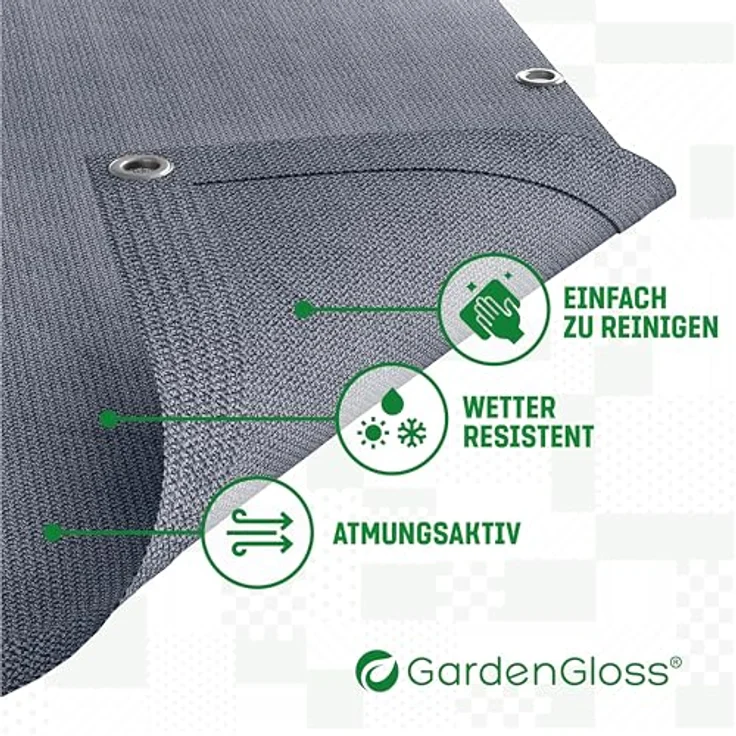 GardenGloss Vorzeltteppich 250x500 - Wetterfester Campingteppich aus Polypropylen, inkl. 12 Befestigungsnägel und Tragetasche – Bild 4