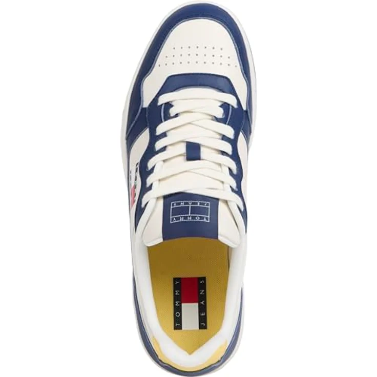 TOMMY HILFIGER Tjm Cupsole Leather Ess Herren Sneakers, Blau, Größe 45 – Bild 3