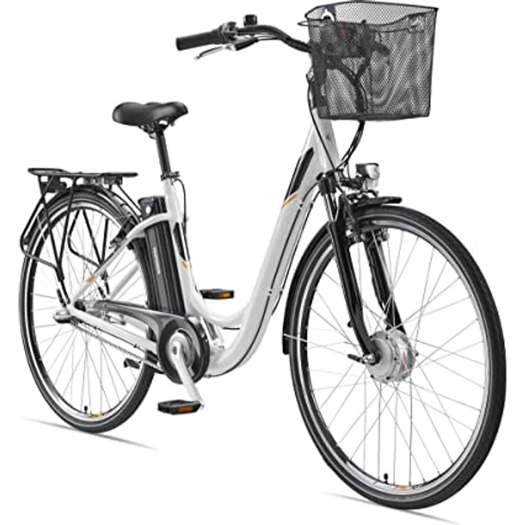 TELEFUNKEN E-Bike Damen 28 Zoll Elektrofahrrad - Pedelec Citybike Alu, Frontmotor 250W, 10,4Ah 36V Akku, RC830 Multitalent, schwarz – Bild 1