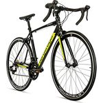 Bergsteiger Tourmalet 28 Zoll Rennrad, Aluminium Gravelbike mit Shimano 14 Gang-Schaltung, Gewicht nur 11 kg, für Herren & Damen ab 170 cm, mattes Schwarz.