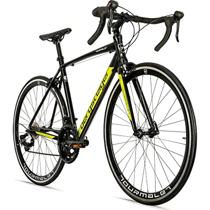 Bergsteiger Tourmalet 28 Zoll Rennrad, Aluminium Gravelbike mit Shimano 14 Gang-Schaltung, Gewicht nur 11 kg, für Herren & Damen ab 170 cm, mattes Schwarz. – Bild 1