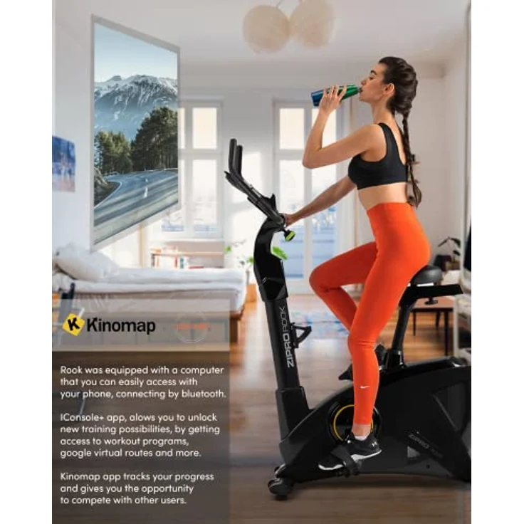 Zipro Heimtrainer Fahrrad Rook Gold, Ergometer Fitnessbikes, Magnetisches Fahrradtrainer, Ergometer Fahrrad bis 150kg, Indoor Bike, Trainingsfahrrad für zuhause, Fahrradergometer Kabelgebunden – Bild 4