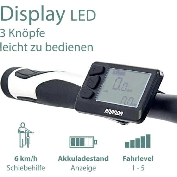 tretwerk 20 Zoll E-Bike Klapprad - Akimbo - klappbares Elektrofahrrad mit Heckmotor 50Nm, 8 Gang Kettenschaltung - weiß – Bild 4
