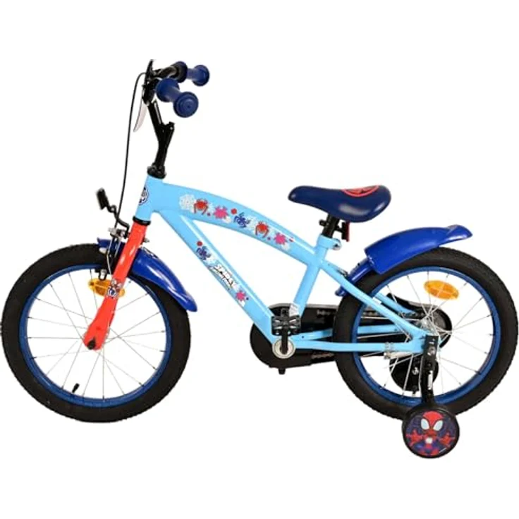 Volare Kinderfahrrad 16 Zoll Kinderfahrrad Rad Marvel Spidey Amazing Friends 21786-SACB, 1 Gang, Rücktritt, Stützräder, Schutzbleche, Kettenschutz, blau – Bild 8