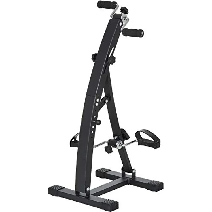 HOMCOM Heimtrainer Bewegungstrainer Pedaltrainer für Senioren Stahl Schwarz 40 x 42,5 x 100cm – Bild 1
