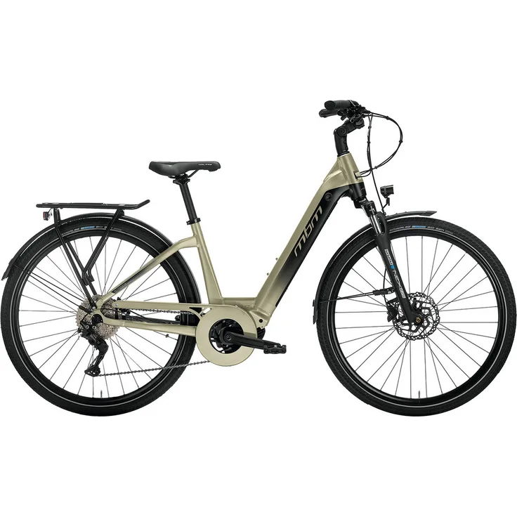 MBM Elektro-Trekkingbike SINOPE PRO 28 Zoll, matt sand, 10-Gang DEORE, 17,5Ah Akku mit bis zu 160 km Reichweite, hydraulische Scheibenbremsen