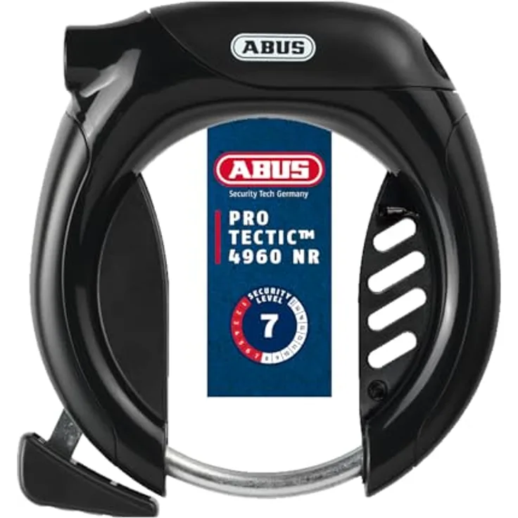 ABUS PRO TECTIC 4960 NR, Rahmenschloss mit 8,5 mm starkem Bügel und Sicherheitslevel 7, schwarz