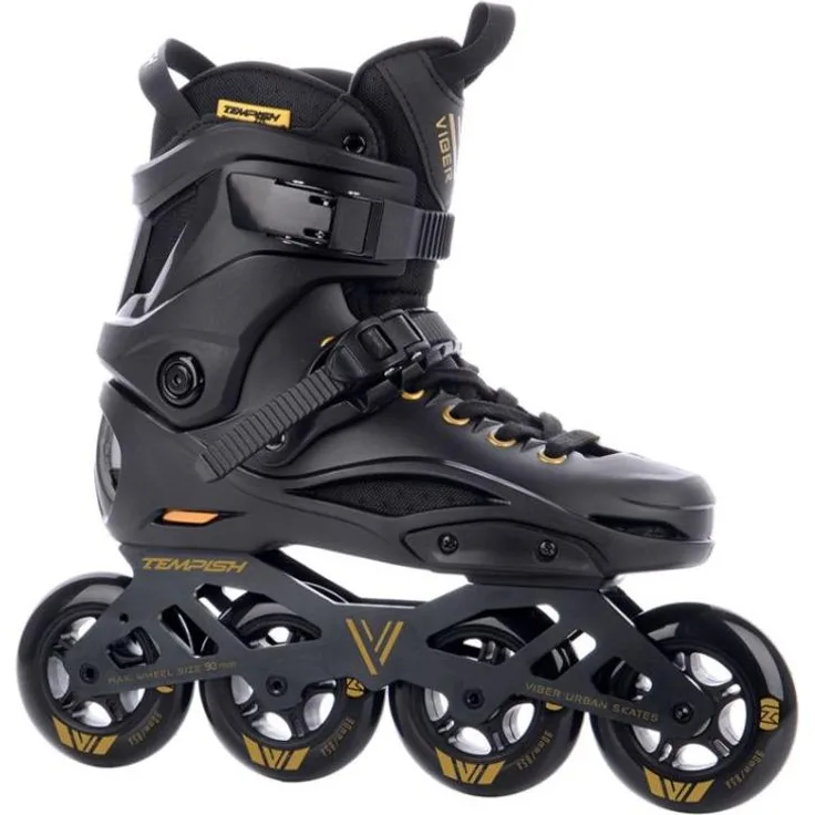 Tempish Viber LE 90, Inlineskates für Anfänger und Fortgeschrittene mit 90 mm Freestyle-Rädern, schwarz