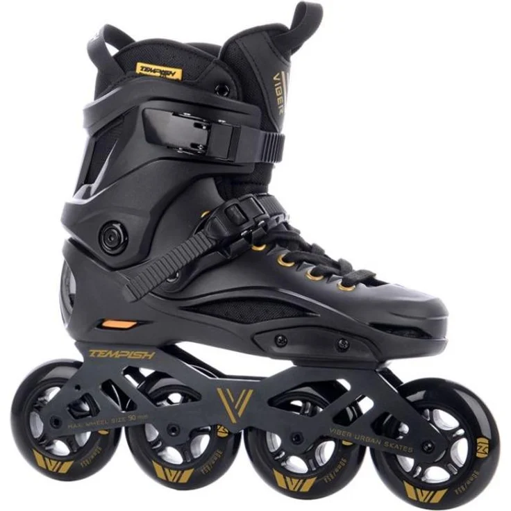 Tempish Viber LE 90, Inlineskates für Anfänger und Fortgeschrittene mit 90 mm Freestyle-Rädern, schwarz