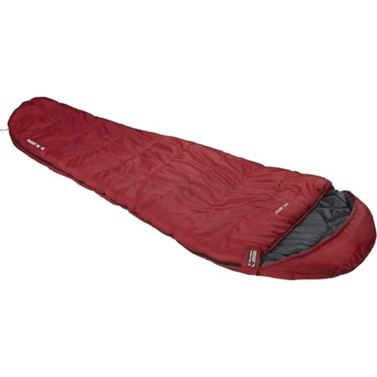 High Peak Mumien Schlafsack TR 300 Allround Trekking 4 Jahreszeiten Leicht -16°C RV Rechts, grau
