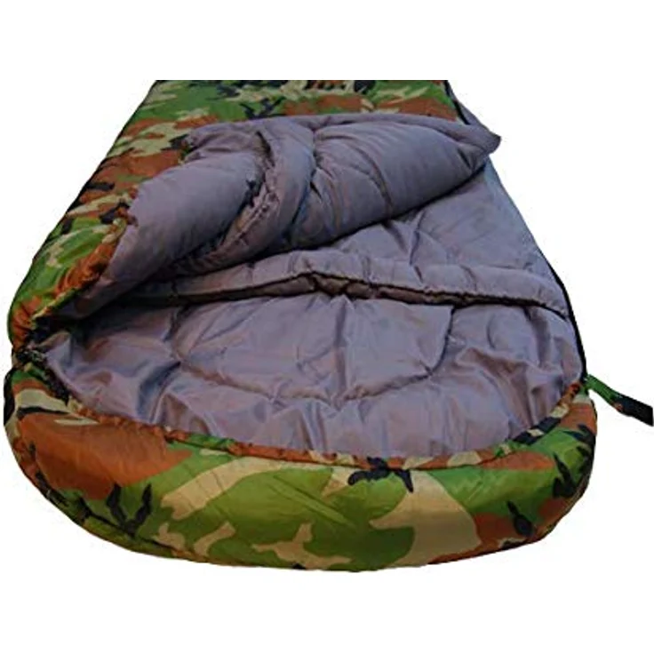 EXPLORER Ranger Schlafsack Mumienschlafsack 3-4 Jahreszeiten -18°C +3°C, 350GSM, Camouflage, 230x80x55cm, leicht und kompakt, ideal für Outdoor, Camping und Trekking – Bild 5