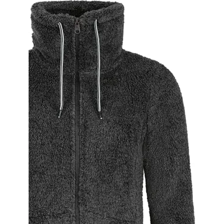 PROTEST RIRI Fleecejacke, kuschelig warm mit hohem Stehkragen und durchgehendem Frontreißverschluss, Shadow Grey Größe 40 – Bild 3