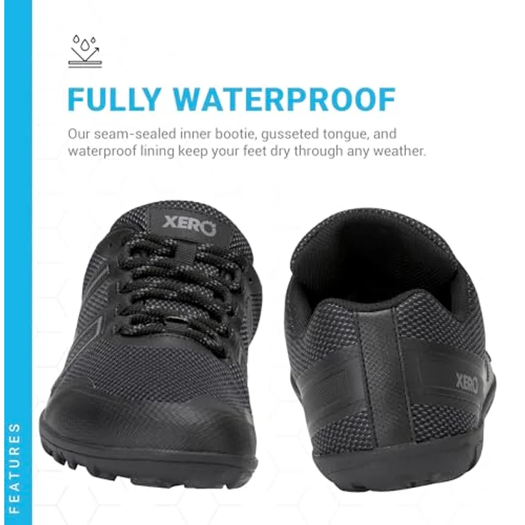 Xero Shoes Mesa Trail WP MXMBLK, wasserdichte Barfuß-Trailrunningschuhe mit TrailFoam-Zwischensohle, schwarz – Bild 6