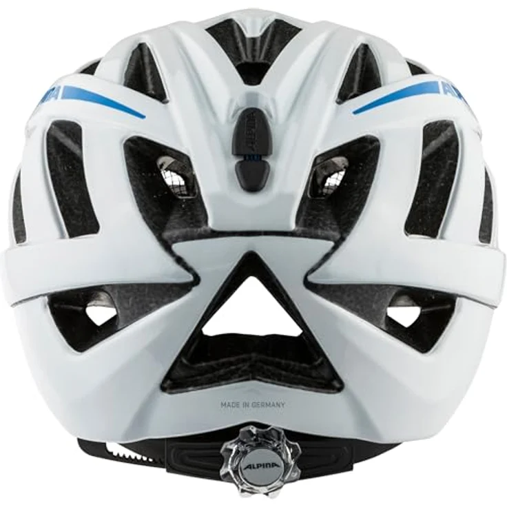 Alpina Panoma 3.0, Fahrradhelm für schmale Köpfe, White-Blue Gloss, mit optimaler Belüftung und individueller Anpassungsmöglichkeit – Bild 3