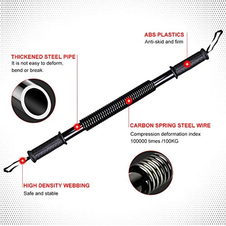 DOBEN Profi Königsfeder Biegehantel für Krafttraining Fitness Biegehantel 20kg, 30kg, 40kg, 50kg, 60kg, Armtrainer Gerät – Bild 2