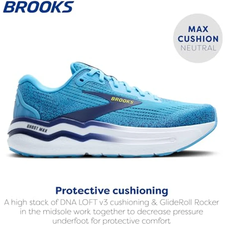 Brooks Ghost Max 2 Herren Laufschuhe, maximal dämpfend, breite Basis, neutraler Support, 43 EU – Bild 2