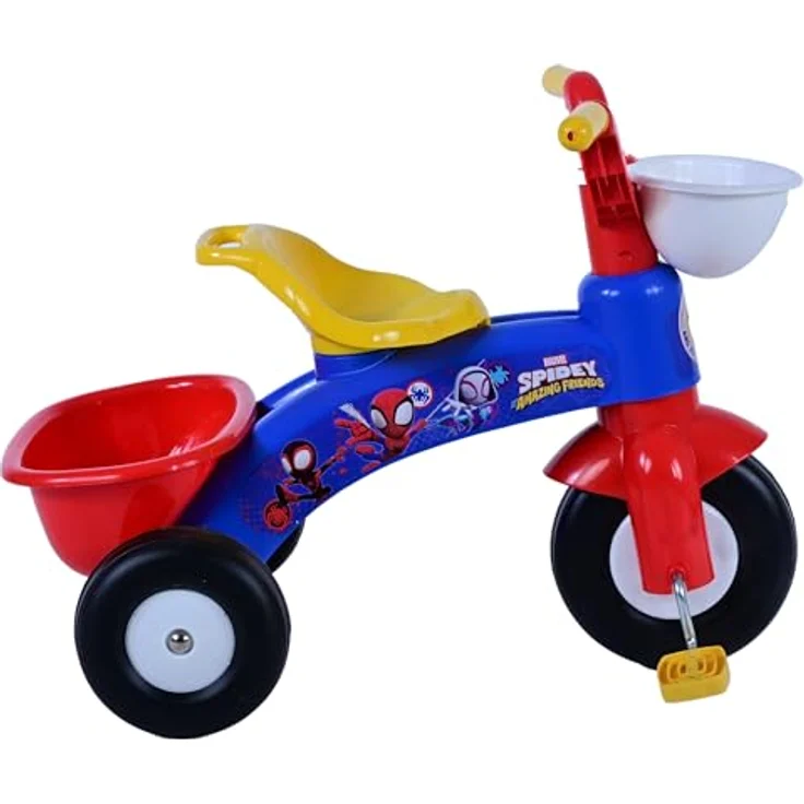 Volare Kinderfahrrad Dreirad Marvel Spidey Fahrrad für Jungen Kinderrad in Blau, offiziell lizenziertes Produkt, Korb, 25 kg Tragfähigkeit – Bild 3