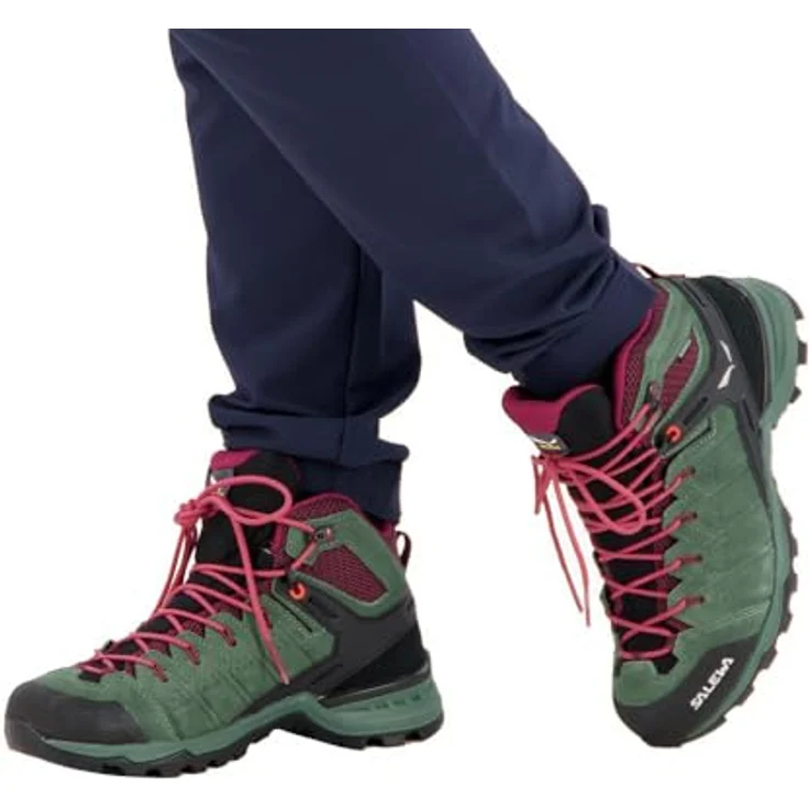 Salewa WS Alp Mate Mid WP, wasserdichte Wanderschuhe aus Veloursleder mit atmungsaktiver Membran, schwarz – Bild 2