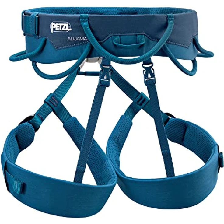 PETZL Adjama Klettergurt Polyamid/Polyethylen/Aluminium Blau XL, verstellbare Beinschlaufen – Bild 2