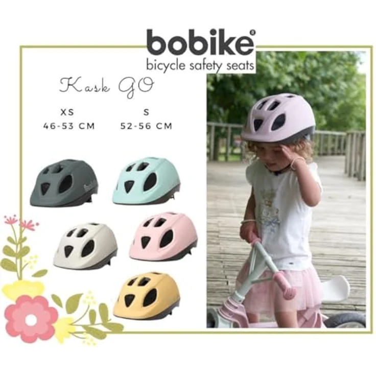 Bobike Helm Go XS 46-53, Fahrradhelm mit 6 Lüftungsöffnungen, Insektenschutznetz und reflektierenden Aufklebern, Pfefferminze – Bild 8