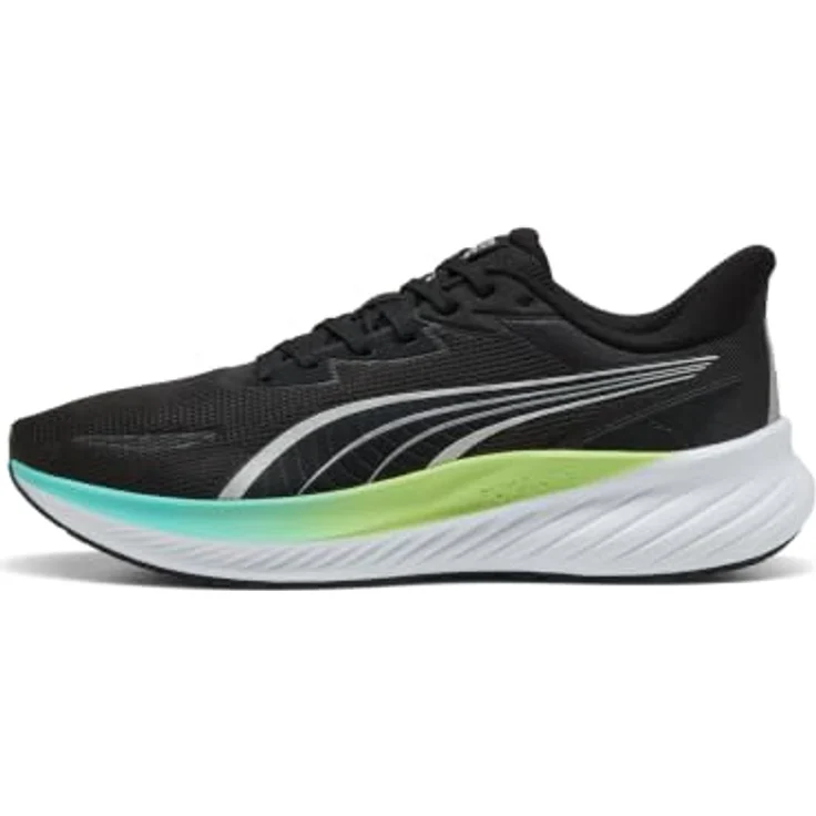 PUMA Pounce Lite 2 Herren Laufschuh, ultraleichter Komfort mit PROTREAD Sohle, Black-Intense Mint-Sunny Lime, Schuhgröße: 44 EU – Bild 1