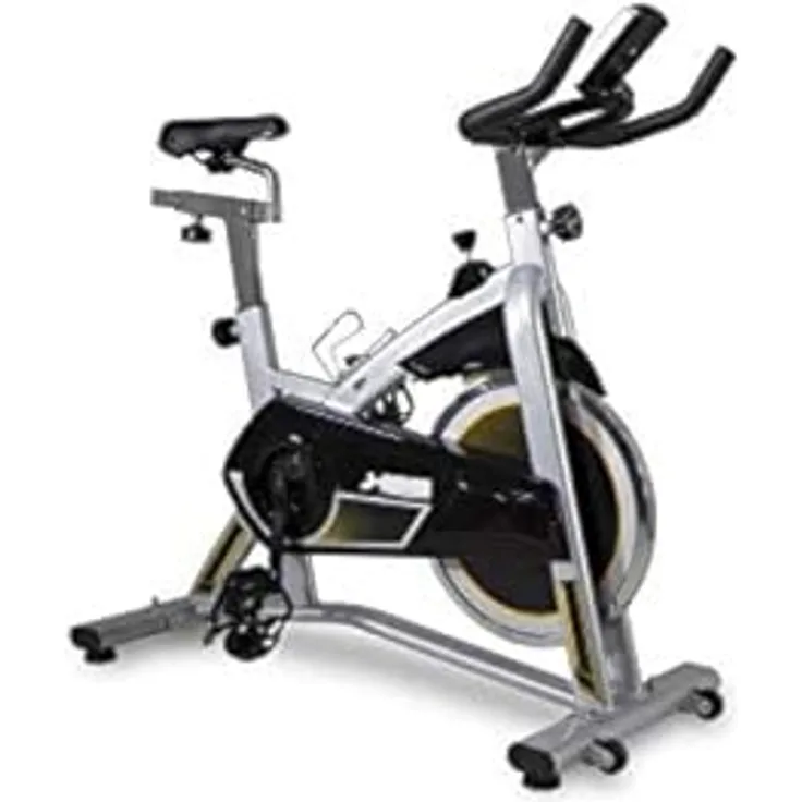 BH Fitness J-BIKE H9135RF Indoor Bike, Silber Grau/Gelb