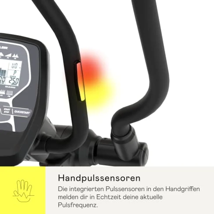 Kettler Crosstrainer Nova P | 14 kg Schwungmasse | 12 Trainingsprogramme | 16 Widerstandsstufen | Magnetbremssystem | Transportrollen | Hohe Gewichtsbelastung von 130kg | Handpulssensoren – Bild 5