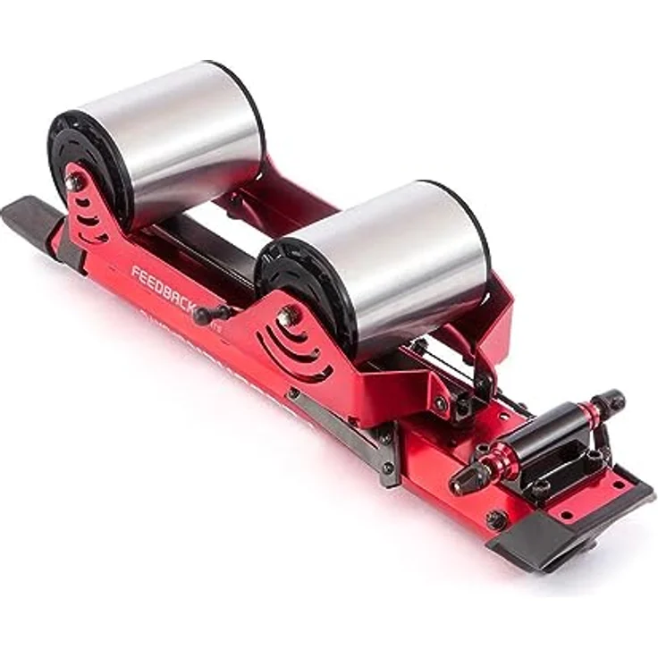 Feedback Sports Omnium Trainer, faltbar mit Transporttasche, Unisex, Erwachsene, rot eloxiert, stufenlose Widerstandserhöhung, 6,2 kg, Packmaß 66 x 18 x 20 cm – Bild 4