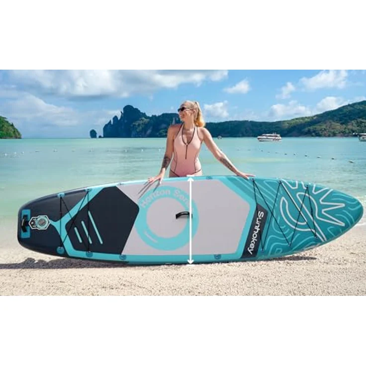 COIL COIL SUP-Board Aufblasbares SUP Board Set, 335 cm, inkl. Paddel, Pumpe, wasserdichte Handytasche, Blau, stabil und leicht – Bild 7
