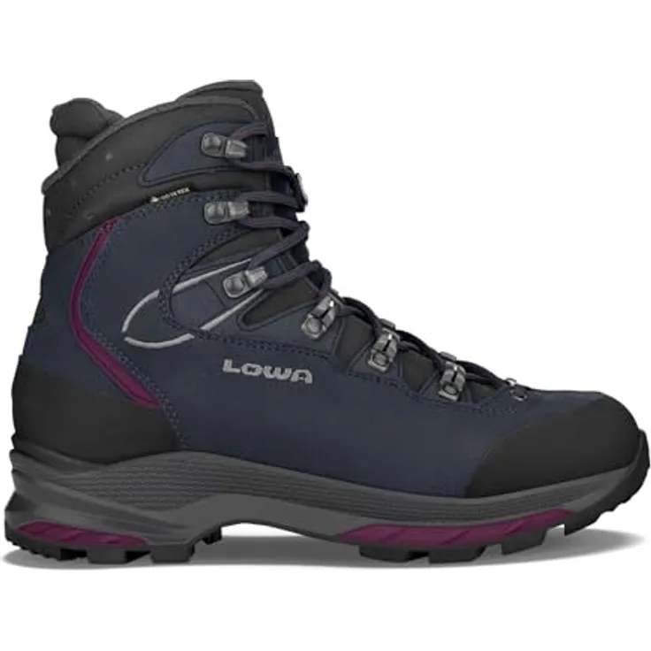 LOWA MAURIA EVO GTX Ws, wasserdichte Wanderschuhe für mittelbreite Füße, navy/beere, Größe 38