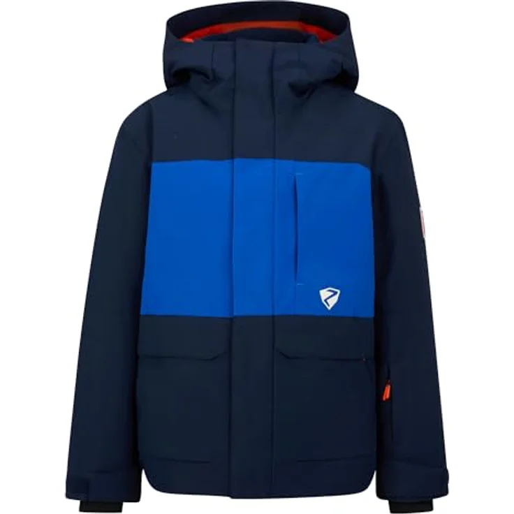 Ziener Alim-z Jacket Boys, Wattierte Skijacke für Jungen, wind- und wasserdicht, Blau, Größe 128 – Bild 1