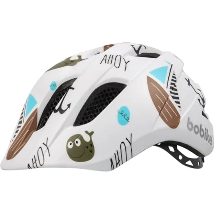 bobike Kids Plus, Velohelm für Kinder, 46 - 53 cm, mit 11 Belüftungsöffnungen, reflektierenden Applikationen und Moskitonetz